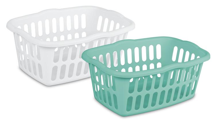 Sterilite 1245 - 1.5 Bushel Rectangular Laundry Basket, Assorted Colors - Case of 12