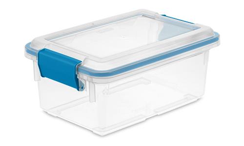 Sterilite 1941 - 7.5 Qt Gasket Box, Blue Aquarium - Case of 6