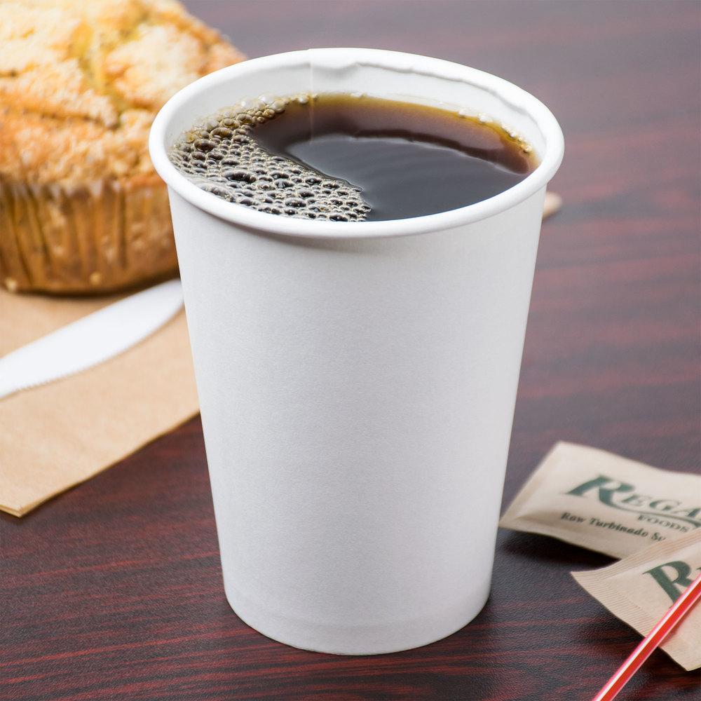 Paper Hot Cup, 12oz, White - Case of 1000