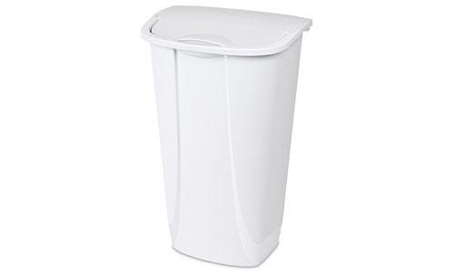 Sterilite 1093 - 11 Gal. SwingTop Wastebasket, White - Case of 6