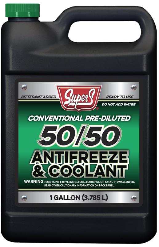 Super S - Pre-Diluted 50/50 Antifreeze/Coolant, 128oz - Case of 4