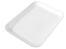 CKF 88103 - (#2S) White Foam Meat Tray 8 1/4" x 5 3/4" x 1/2" - Case of 500