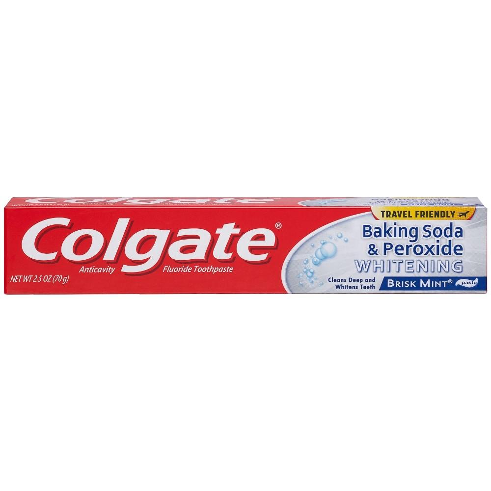 Colgate - Baking Soda and Peroxide Toothpaste, Brisk Mint, 2.5oz - Case of 24