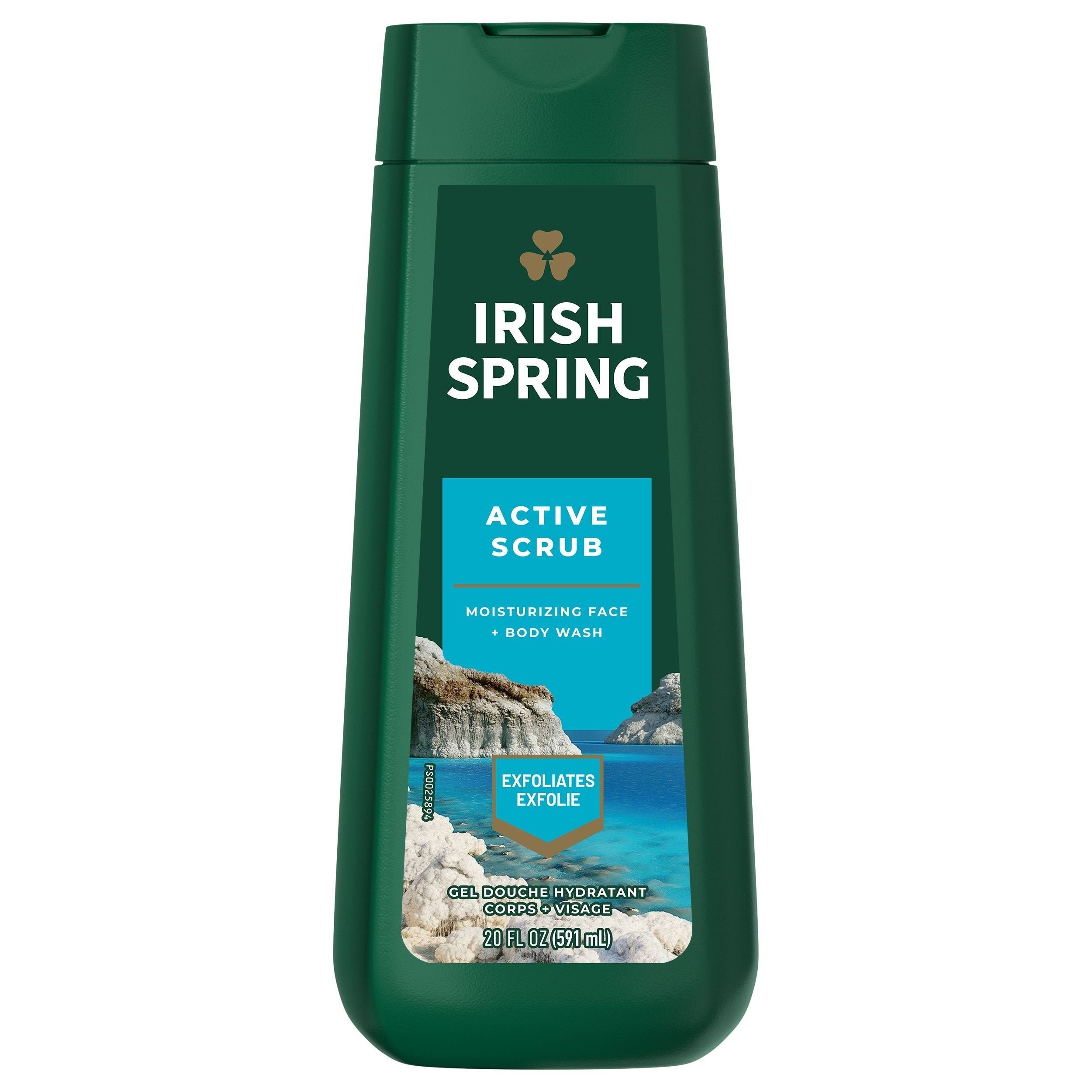 Body Wash Gel Irish Spring Active Scrub 20oz - Case of 4 61016750