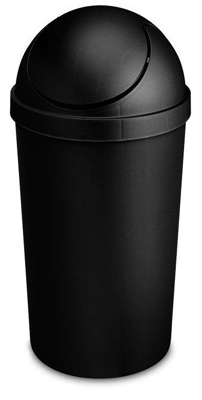 Sterilite 1083 - 3 Gal. Round SwingTop Wastebasket, Black - Case of 6