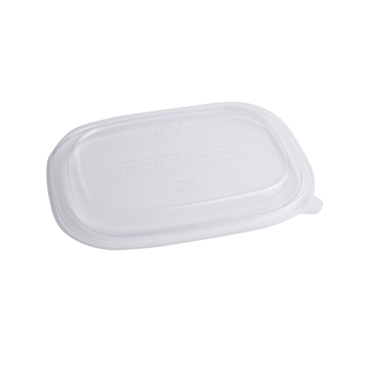 World Centric CTL-CS-3 - LID PLA for 20-48oz Fiber Boxes, Clear - Case of 400