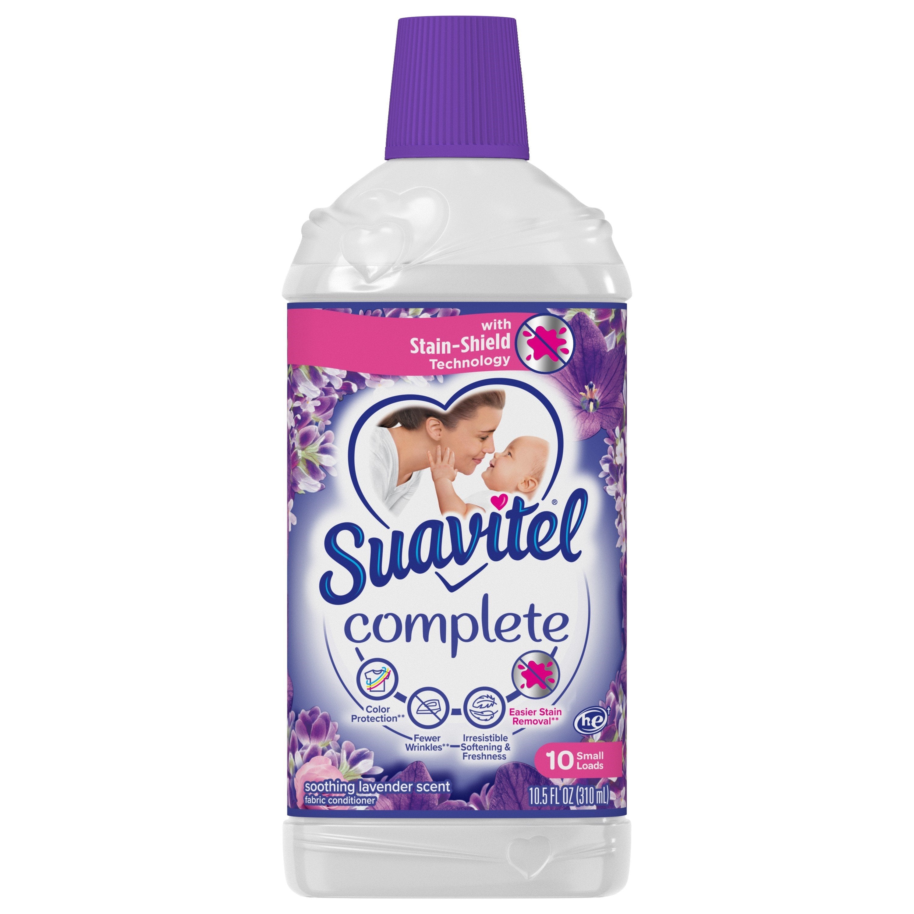 Suavitel - Complete Liquid Fabric Softener 10.5oz, Soothing Lavender - Case of 12