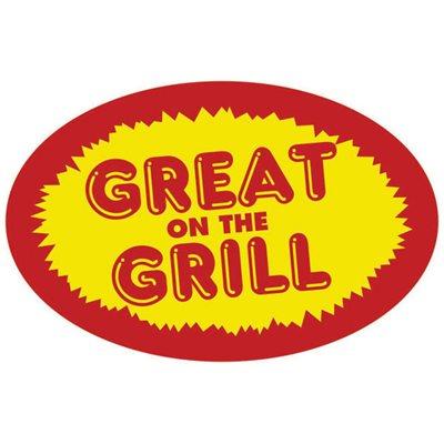 Label Great on the Grill Oval Roll of 1000
