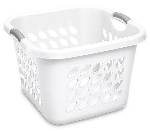 Sterilite 1217 - 1.5 Bushel Ultra™ Square Laundry Basket, White - Case of 6