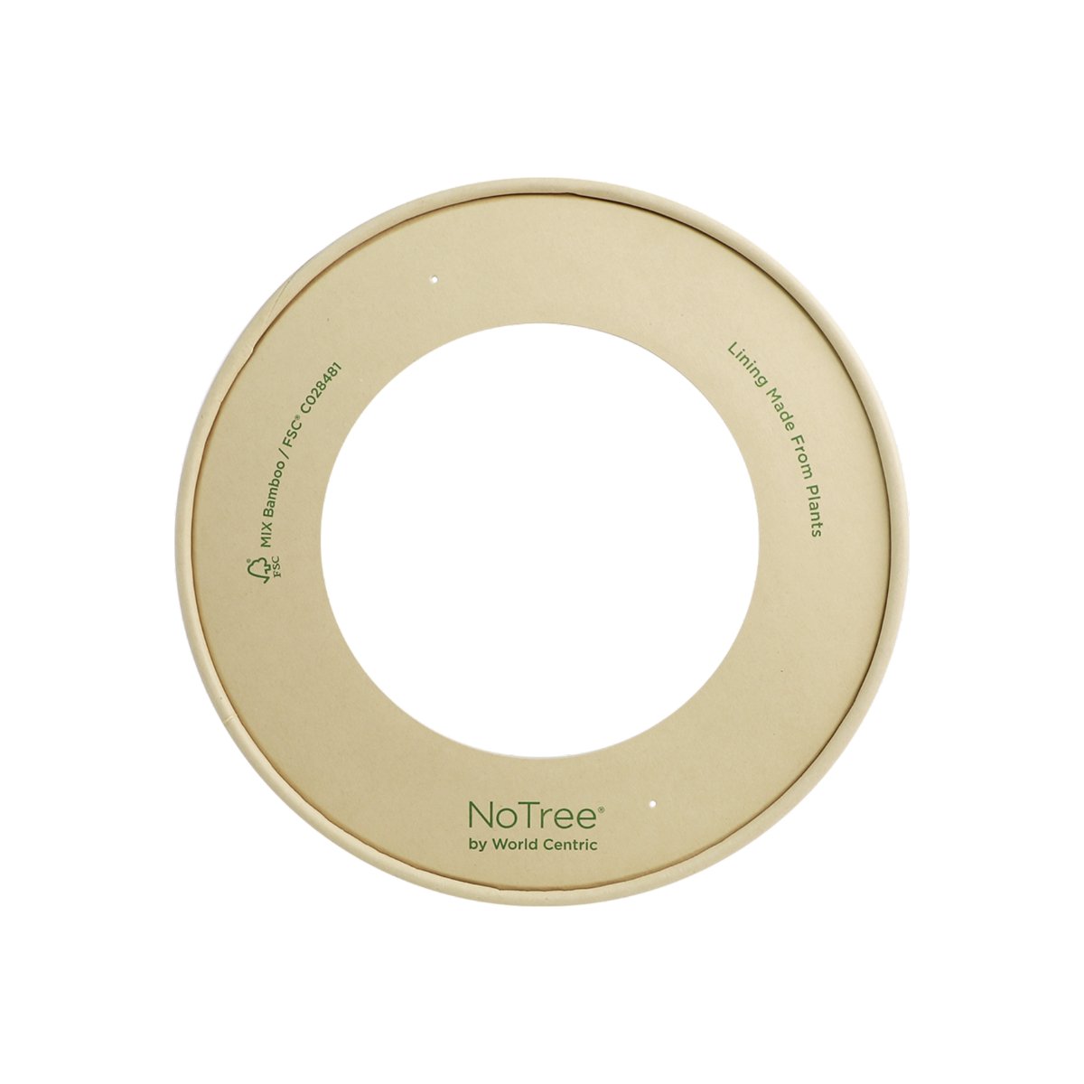 LID Paper with PLA Window - 42 oz Wide Paper Bowl - Case of 150