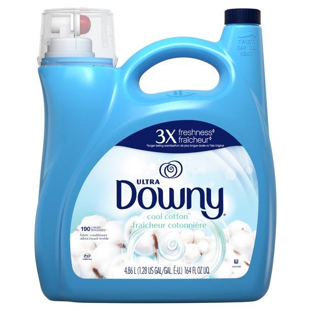 Downy - Ultra Liquid Fabric Softener 164oz, Cool Cotton - Case of 4