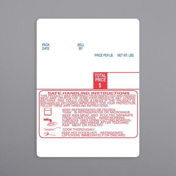Heartland Labels - Scale Label 1504-S/H for Digi DPS-2600/6000/7000, White, Safe Handling, 1800 per Roll - Case of 3