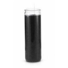 Candle 7-Day Plain Black - Case of 12