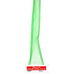 Flavorseal - 17" x 5.5" Green Plastic Mesh Produce Bag- Case of 1000