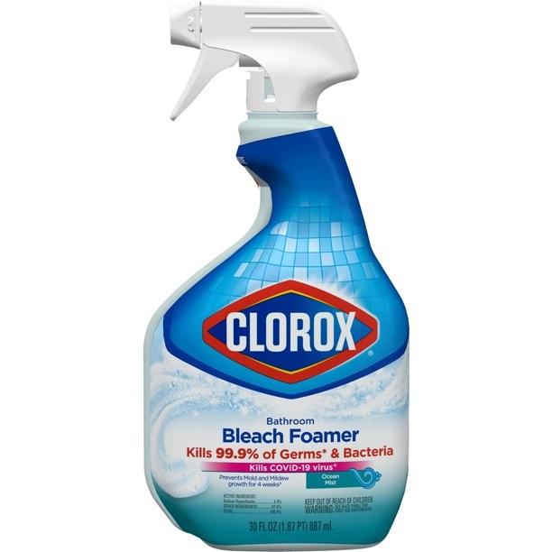 Clorox - Bathroom Cleaner Bleach Foamer Spray Fresh Scent 30oz - Case of 9