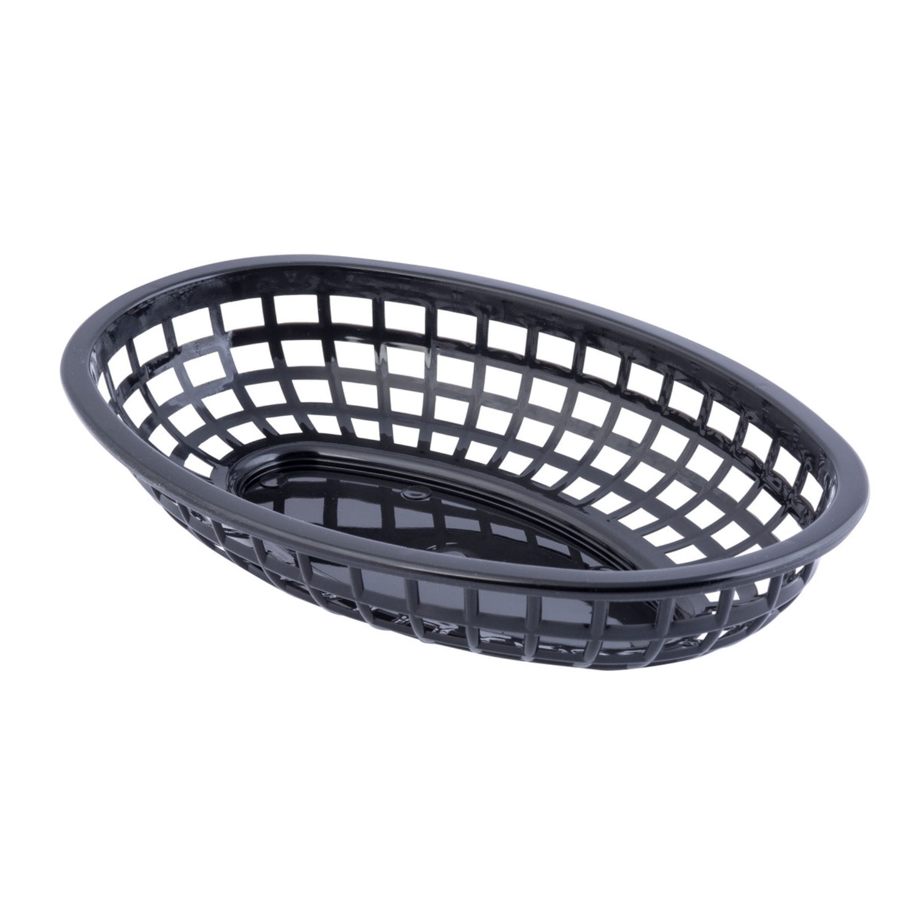 Black Classic Oval Food Service Basket