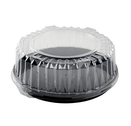 Fineline 9201-L - 12" Clear PET Plastic Round High Dome Lid - Case of 25