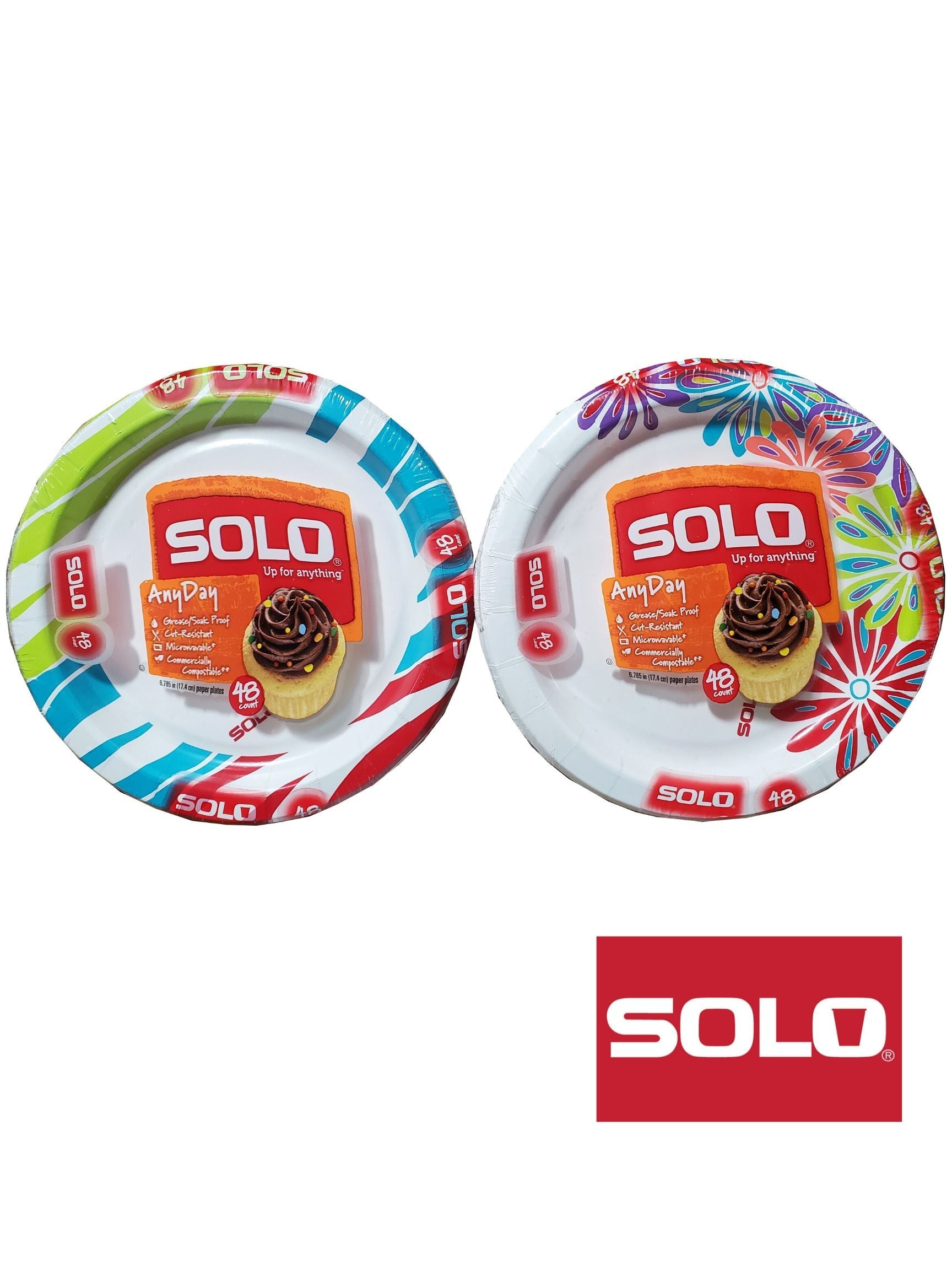 Solo RD7P-K1075 - AnyDay 6" Paper Plates, 48 Pack - Case of 12