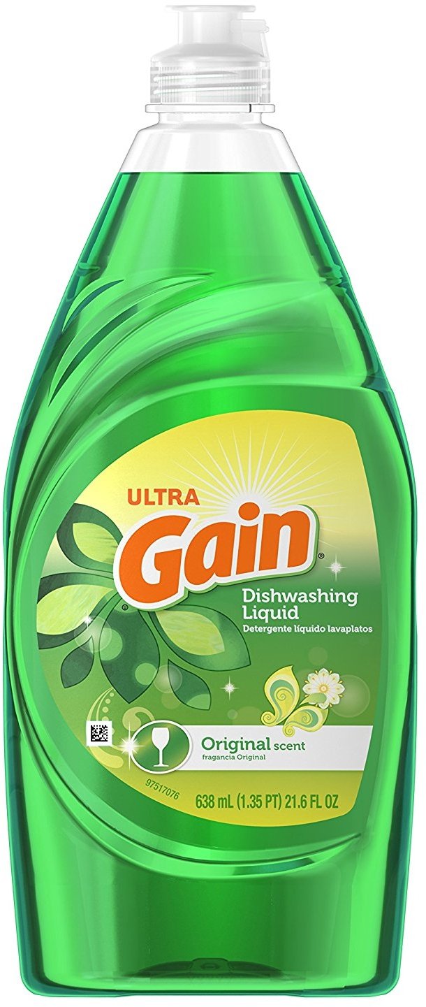 Gain - Ultra Dishwashing Liquid Dish Soap, Original Scent, 21.6oz - Case of 10