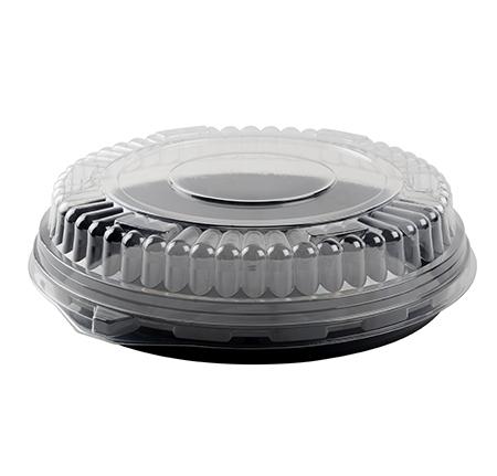 Fineline DD16.L - 12" Clear PET Plastic Round Low Dome Lid - Case of 50