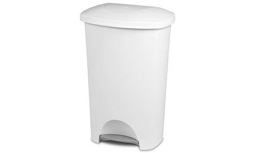 Sterilite 1096 - 11 Gal. StepOn Wastebasket, White - Case of 4