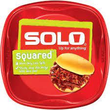 Solo SQP920-20004 - Red Squared Plastic Plates 9" 20 Pack - Case of 12