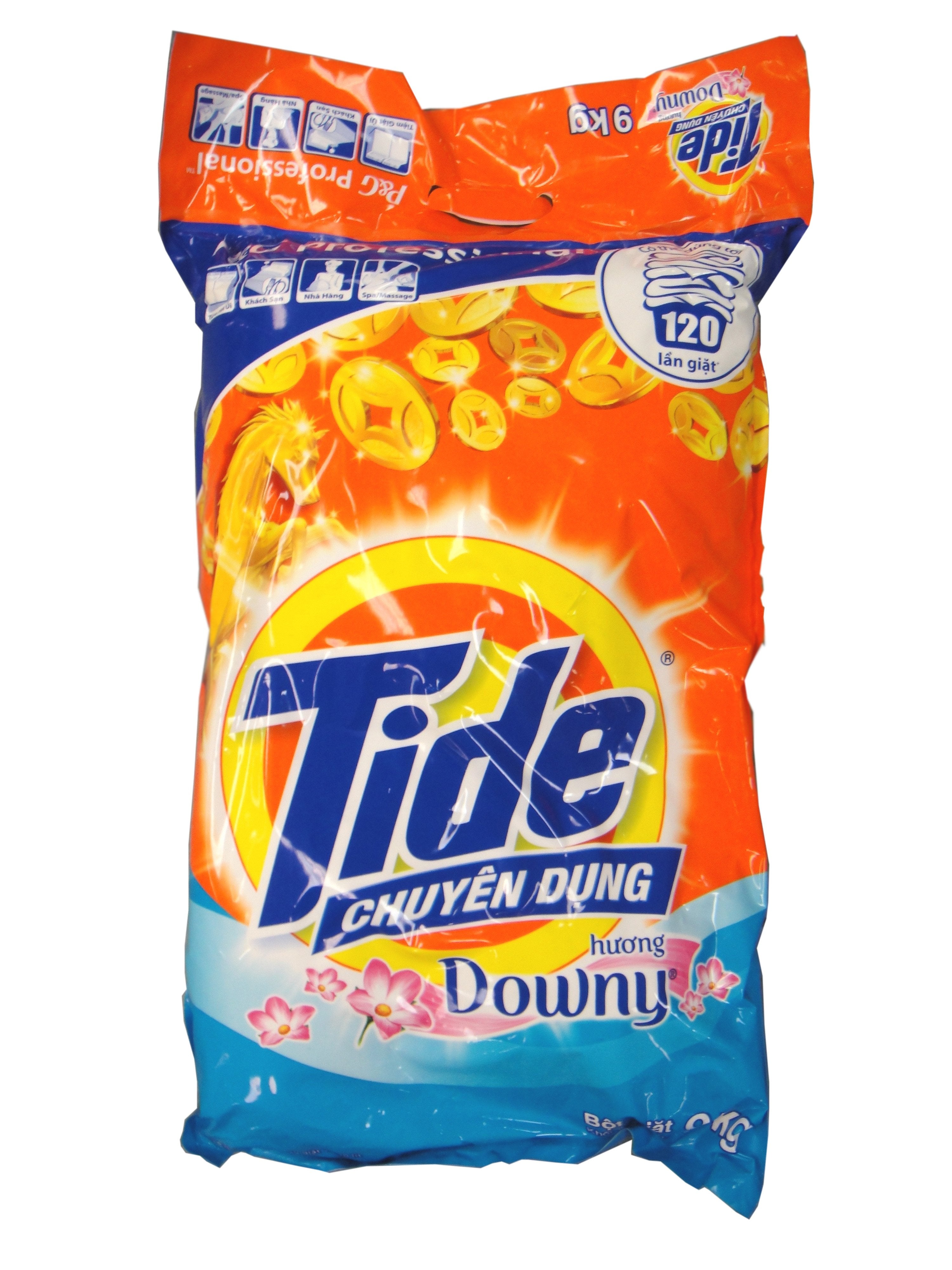 Tide - Powder Laundry Detergent w/Downy 9kg - Pack of 2