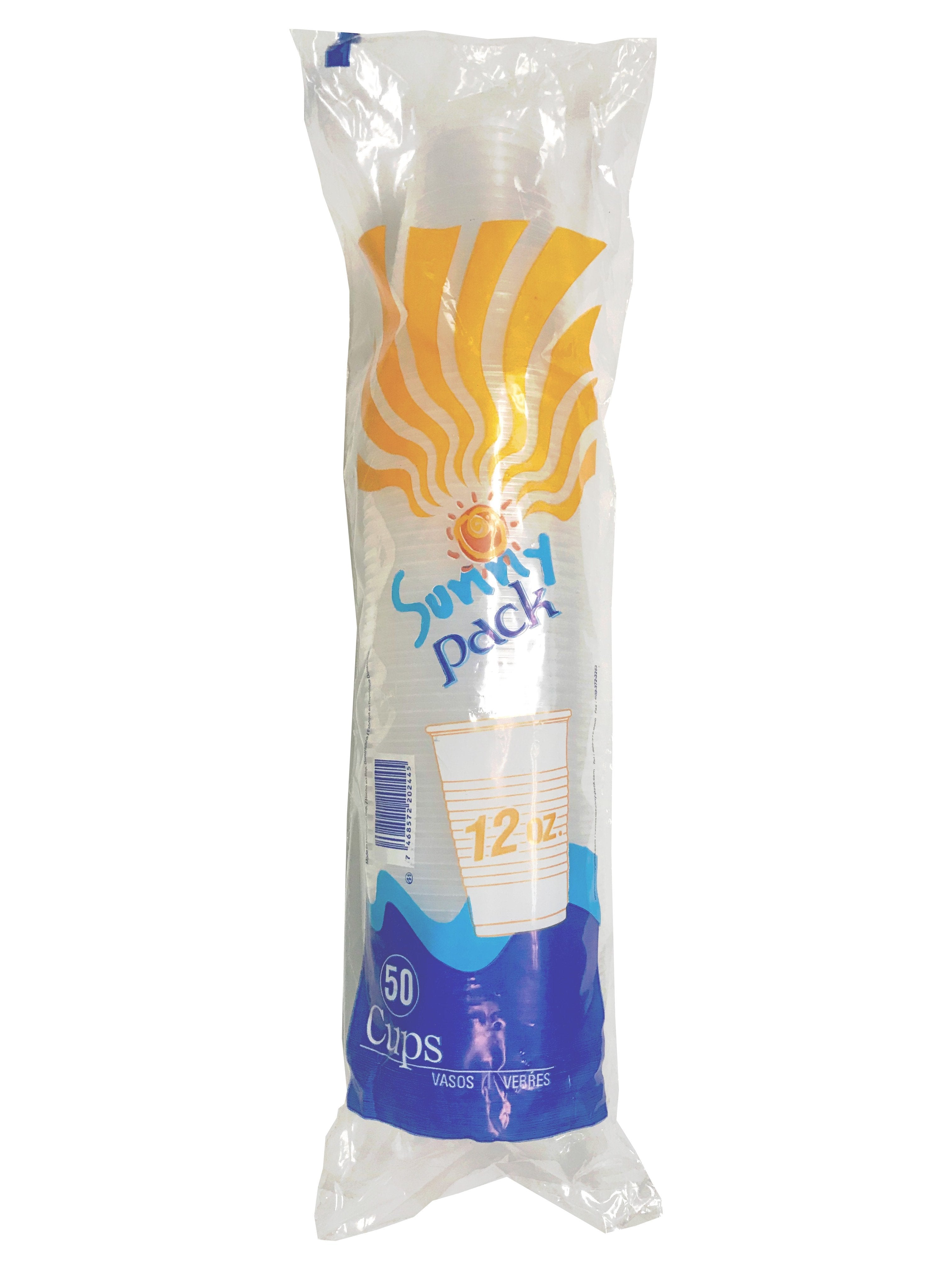 Sunnypack Sunny Pack - Plastic Cups, 12oz, 50 Count - Case of 20