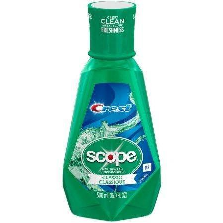 Crest - Scope Classic Mouthwash, Original Mint, 500ml - Case of 4