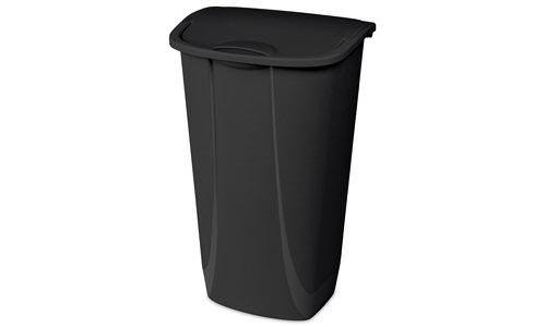 Sterilite 1093 - 11 Gal. SwingTop Wastebasket, Black - Case of 6