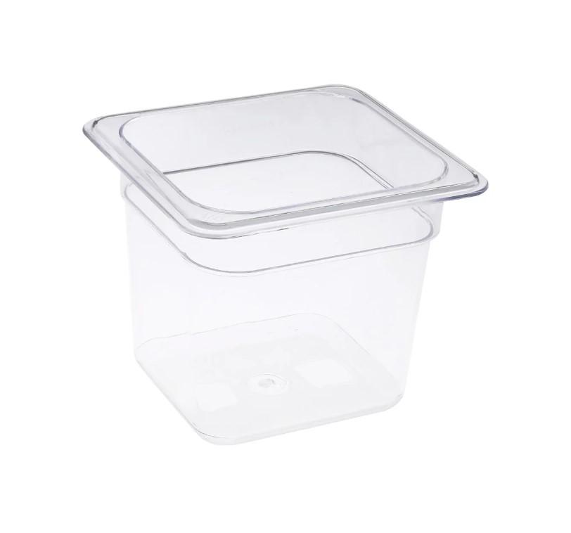 CAC China PCFP-S6 - Polycarbonate Food Pan 1/6-Size 6" Depth