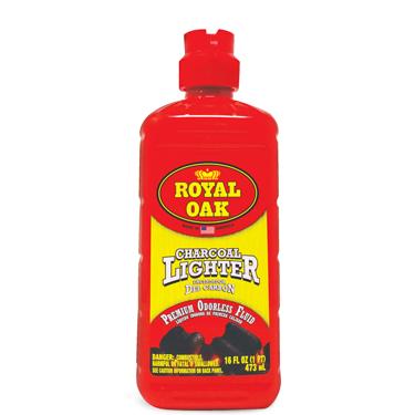 Royal Oak - Charcoal Lighter Fluid, Premium Odorless Lighter Fuel, 16oz - Case of 12