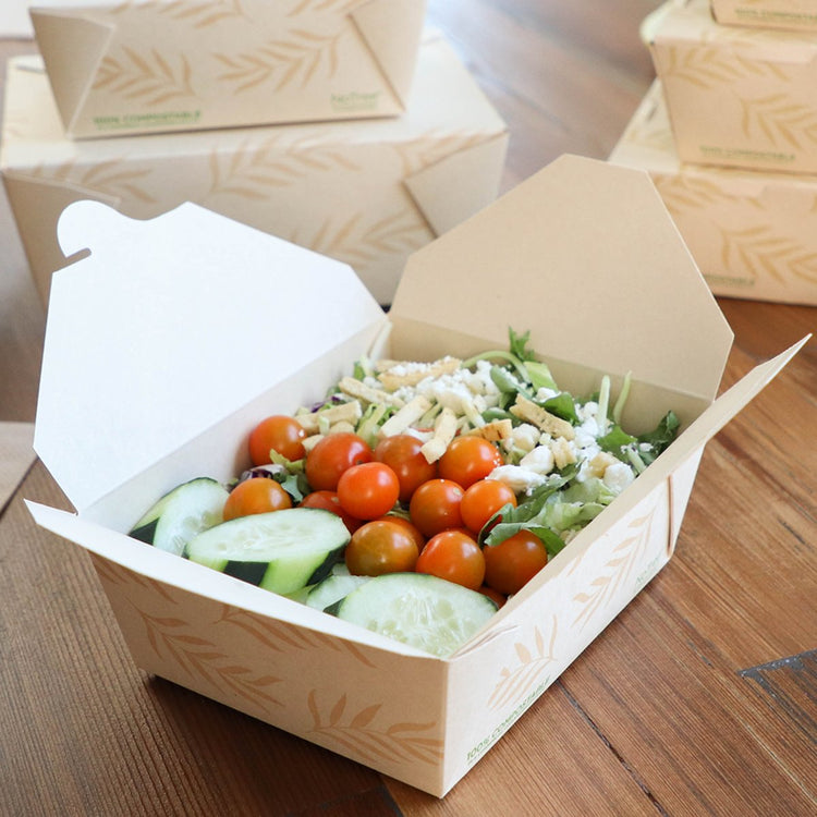 World Centric TO-NT-3 65 oz NoTree number 3 paper take-out container