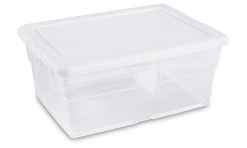 Sterilite 1644 - 16 Qt. Storage Box, White - Case of 12