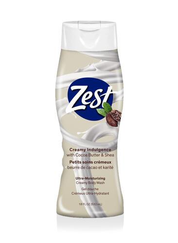 Zest Body Wash, Cocoa Butter and Shea, 18oz - Case of 6