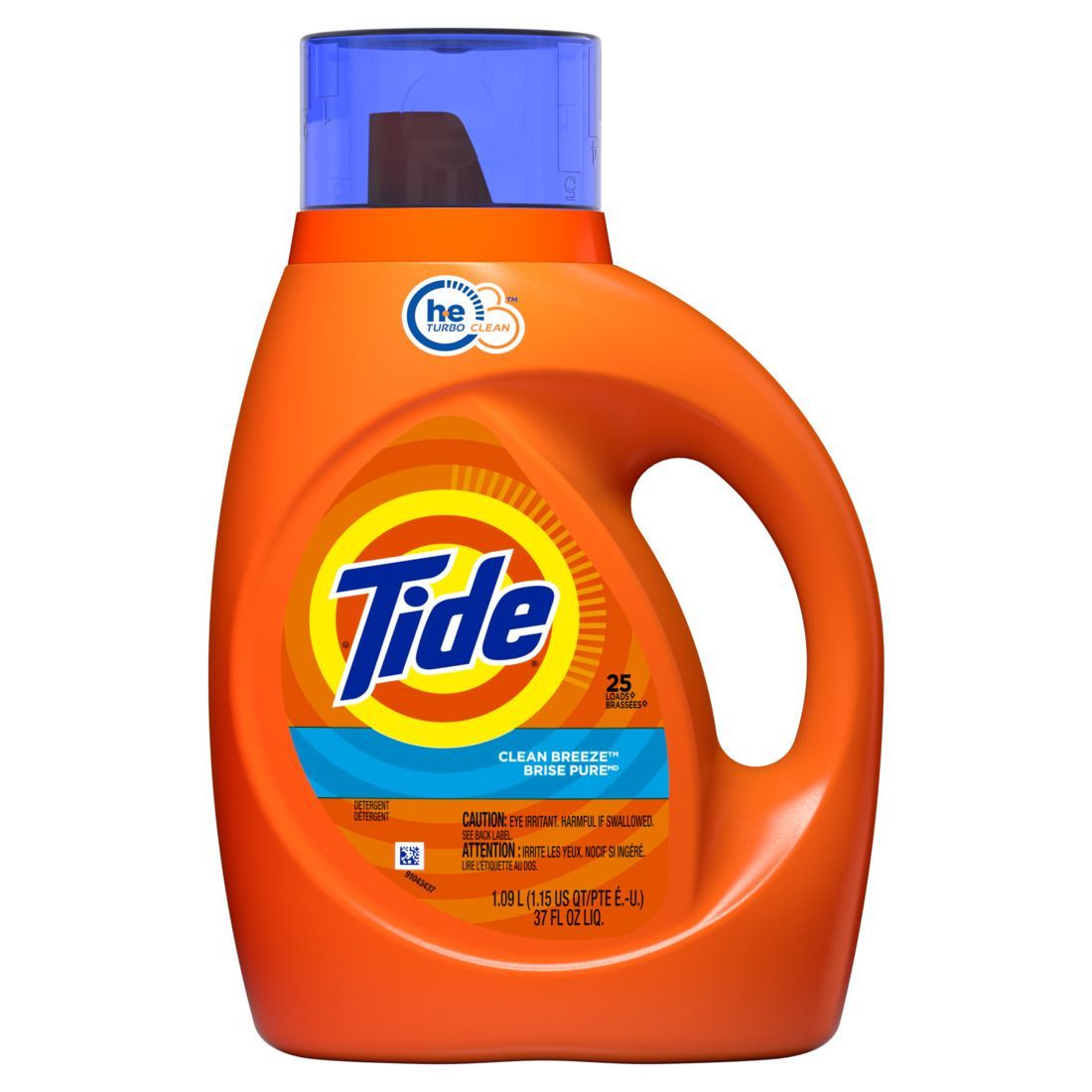 Tide - HE Compatible Liquid Laundry Detergent 37oz, Clean Breeze - Case of 6