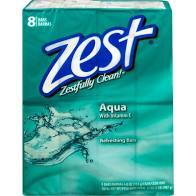 Zest - Aqua Bar Soap, 4oz, 8 Bars - Case of 6