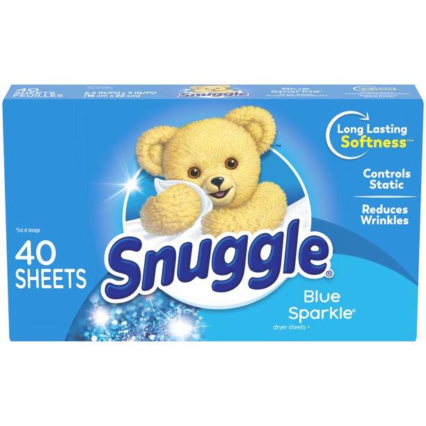 Snuggle - Dryer Sheets, 40 Count, Blue Sparkle - Case of 12
