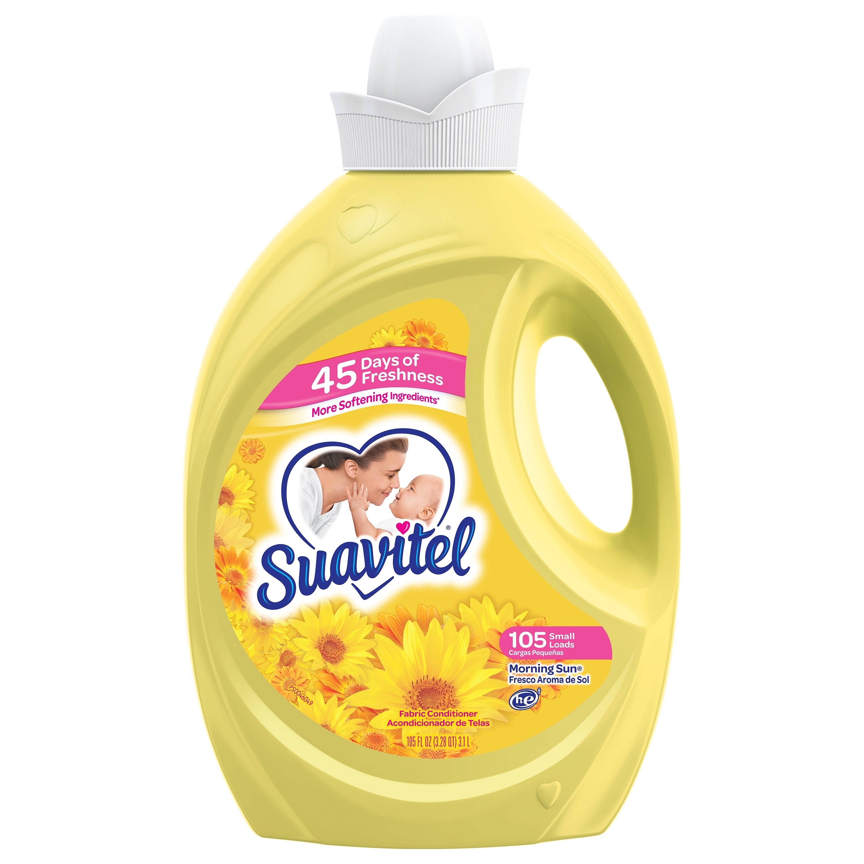Suavitel - Liquid Fabric Softener 105oz, Morning Sun - Case of 4