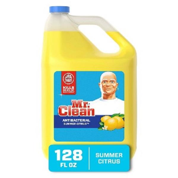 Mr. Clean - Multi-Purpose Cleaner, Antibacterial, Summer Citrus, 128oz - Case of 4