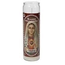 Candle 7-Day Blessed Mother White - Case of 12