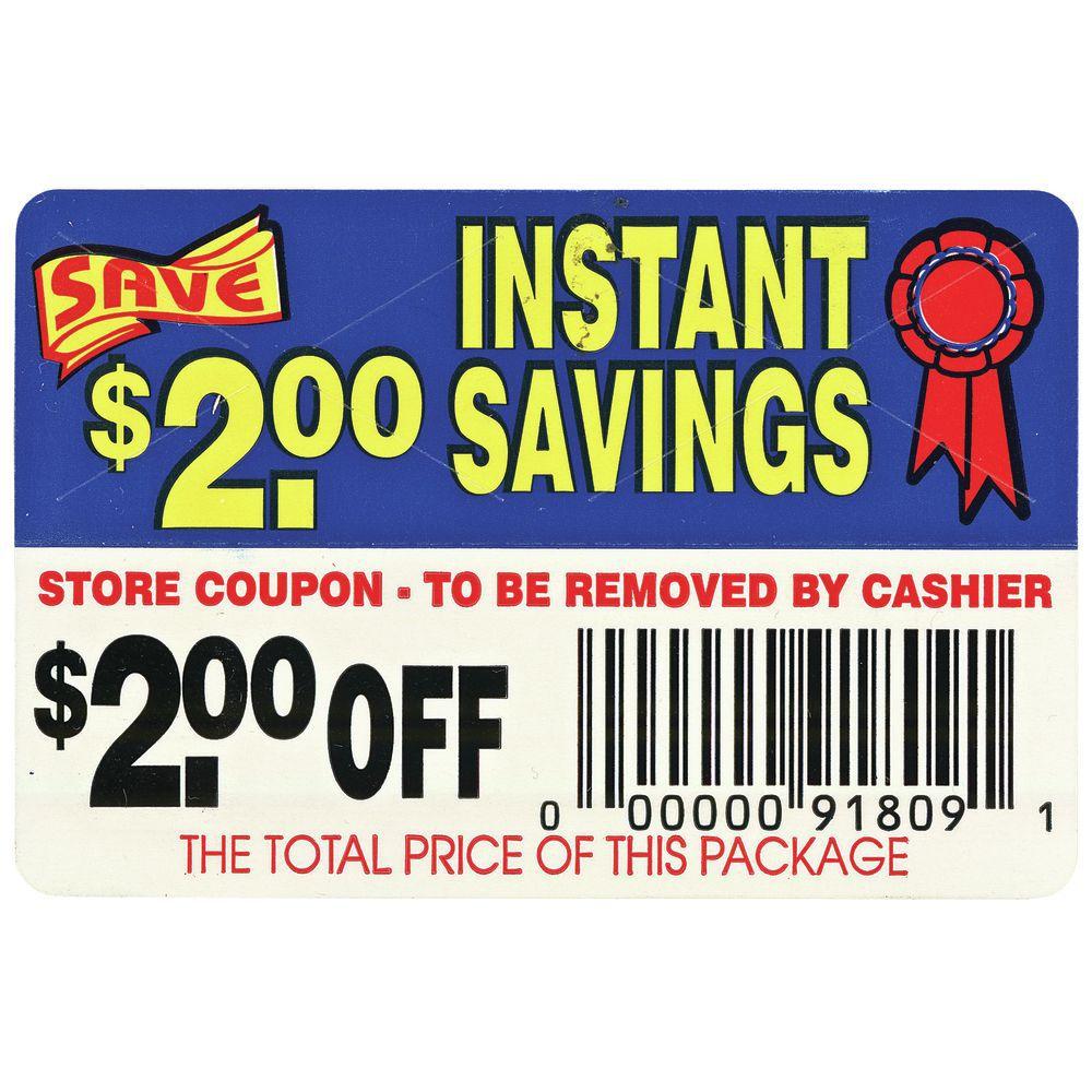 Instant Savings $2 Tamper Evident - Roll of 250
