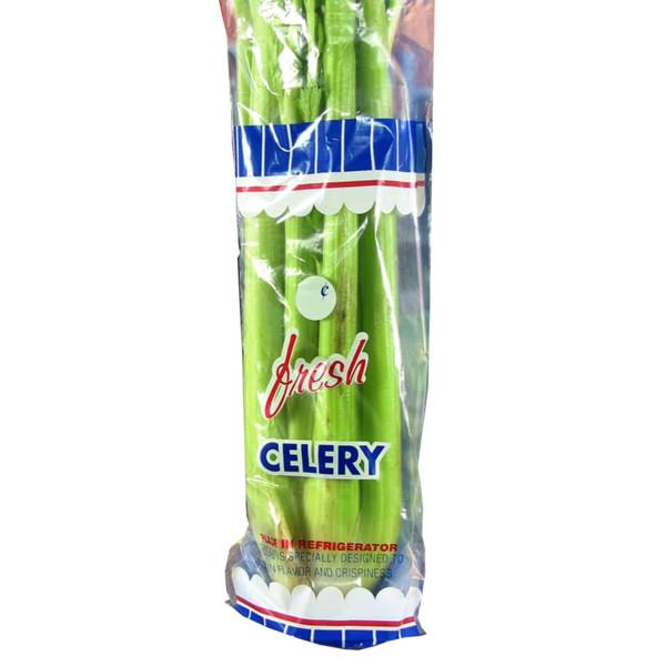 LK 10F-0614+3BGWCLRY - 6" x 14.5" + 3.5"BG + 1.5"LP 1 mil Printed Celery Poly Bag - Case of 1000