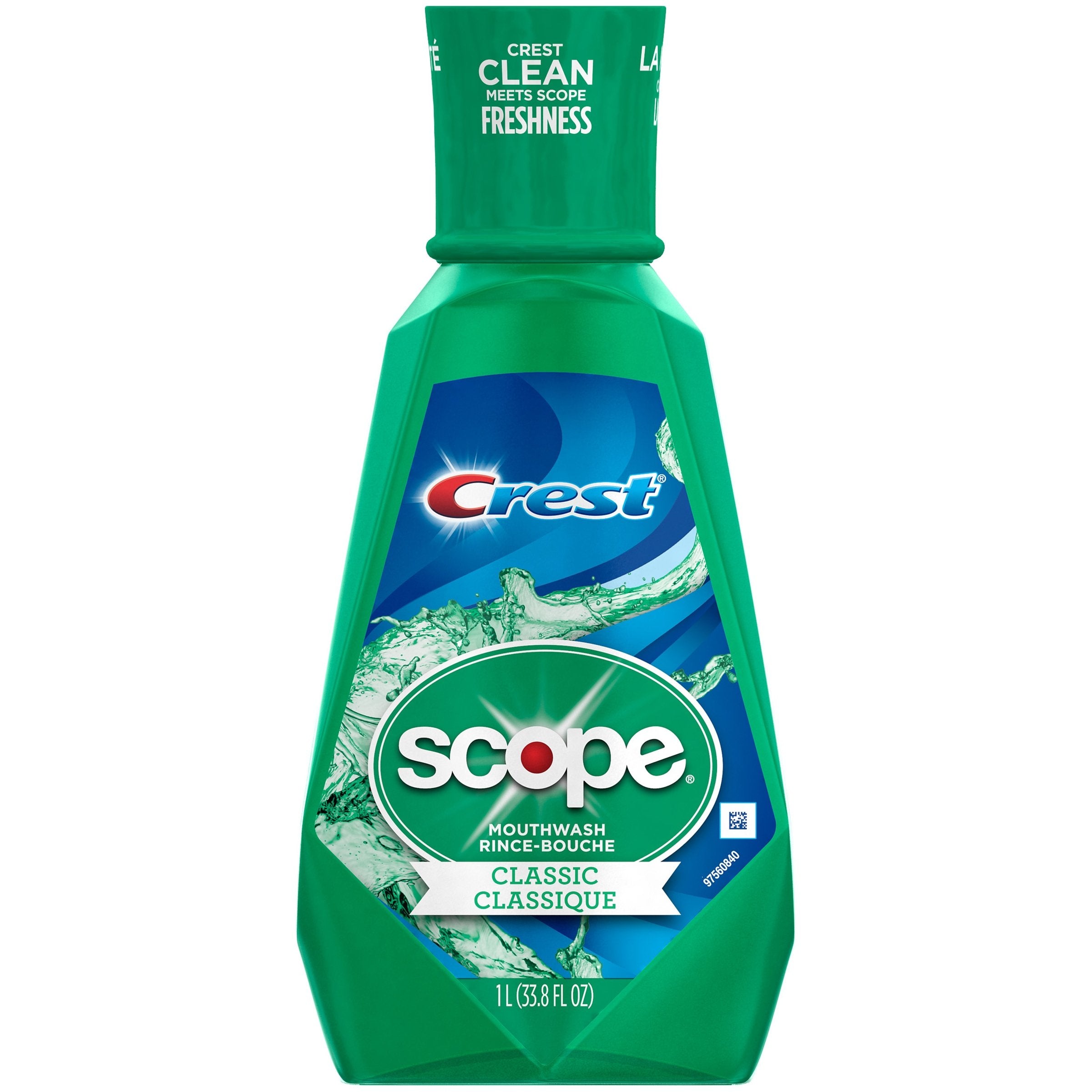 Crest - Scope Classic Mouthwash, Original Mint, 1 Liter - Case of 6