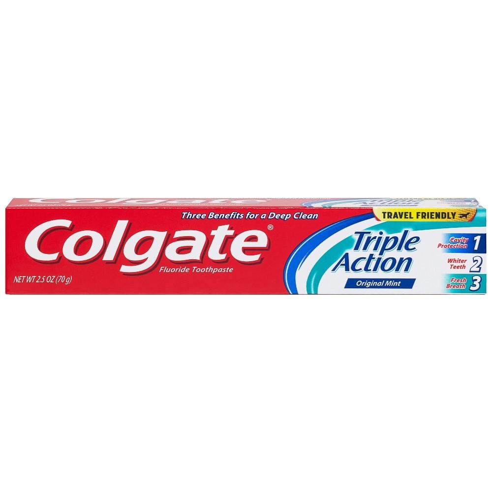 Colgate - Triple Action Toothpaste, Original Mint, 2.5oz - Case of 24