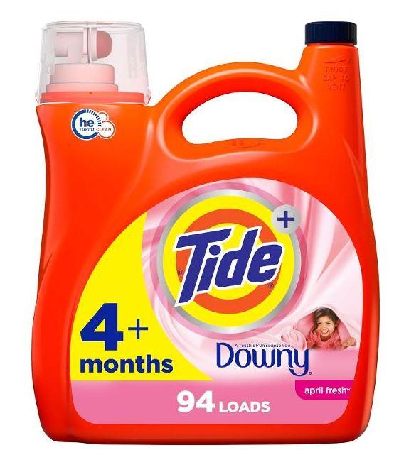 HE Compatible Liquid Laundry Detergent w/ Touch Of Downy, 132 Oz, April Fresh Scent - Case of 4