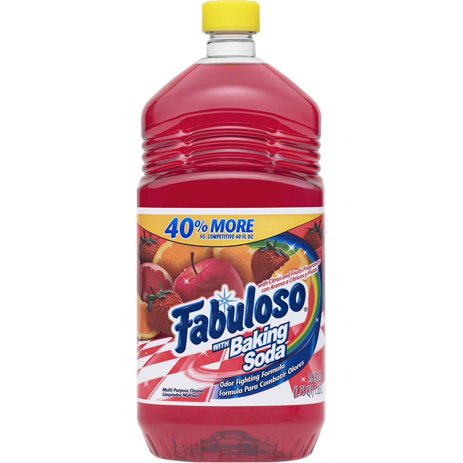 Fabuloso - Multi-Purpose Cleaner w/Baking Soda, Citrus & Fruits, 56 Fluid Ounce - Case of 6