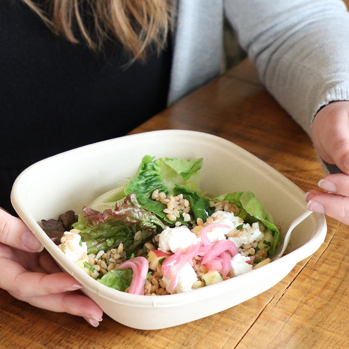 48 oz Fiber Square Bowl - Case of 400