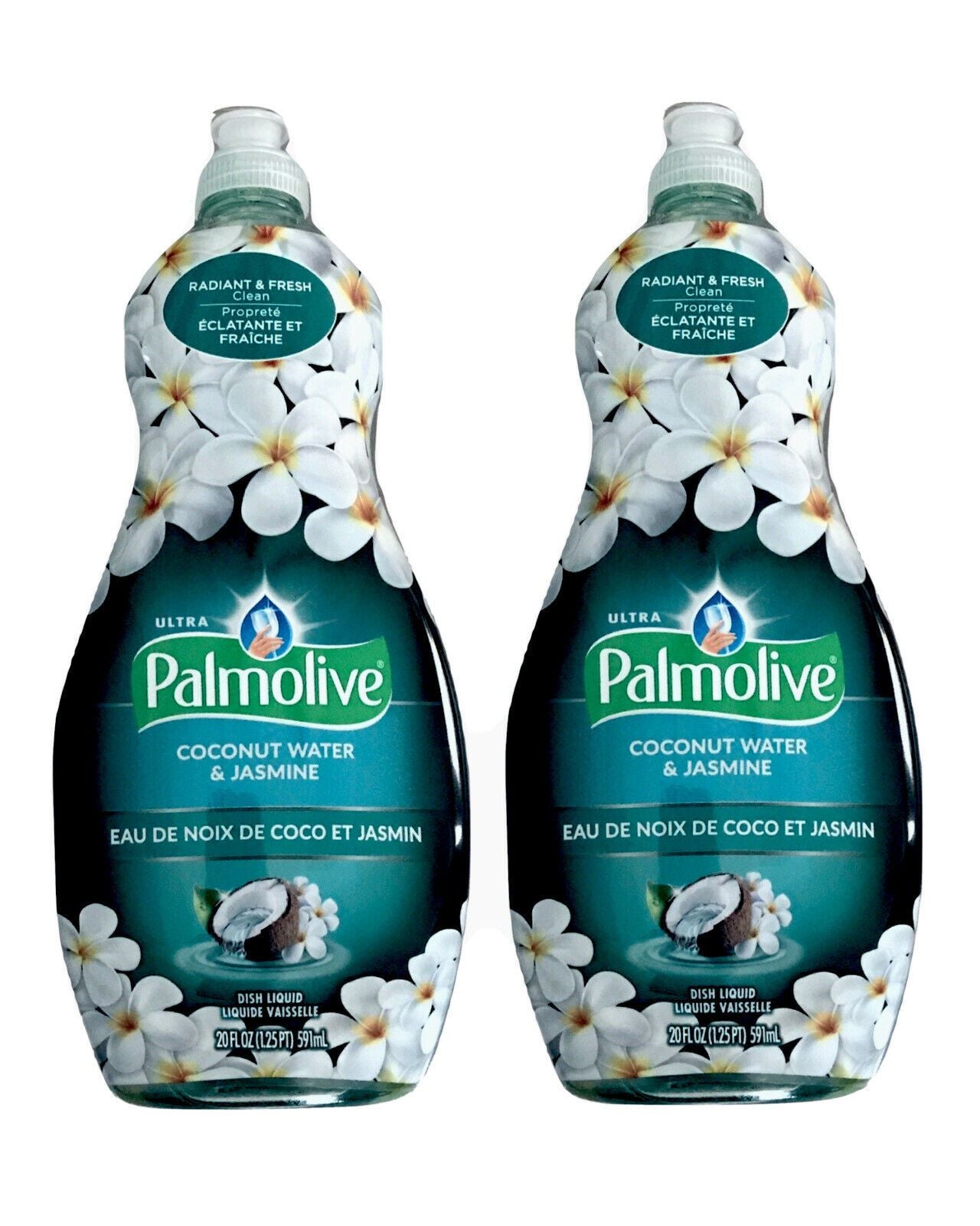 Palmolive - Liquid Dish Soap, Coconut Water & Jasmine Scent, 20 Fluid Ounce - Case of 9