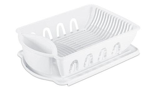 Sterilite 0641 - Large 2 Piece Sink Set, White - Case of 6